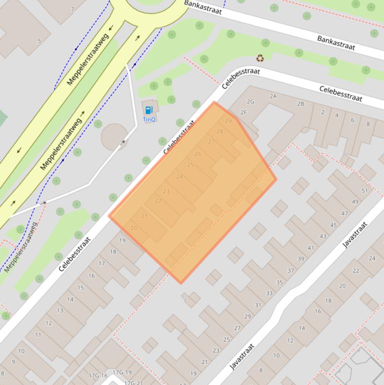 Kaart van postcodegebied 8022RB.