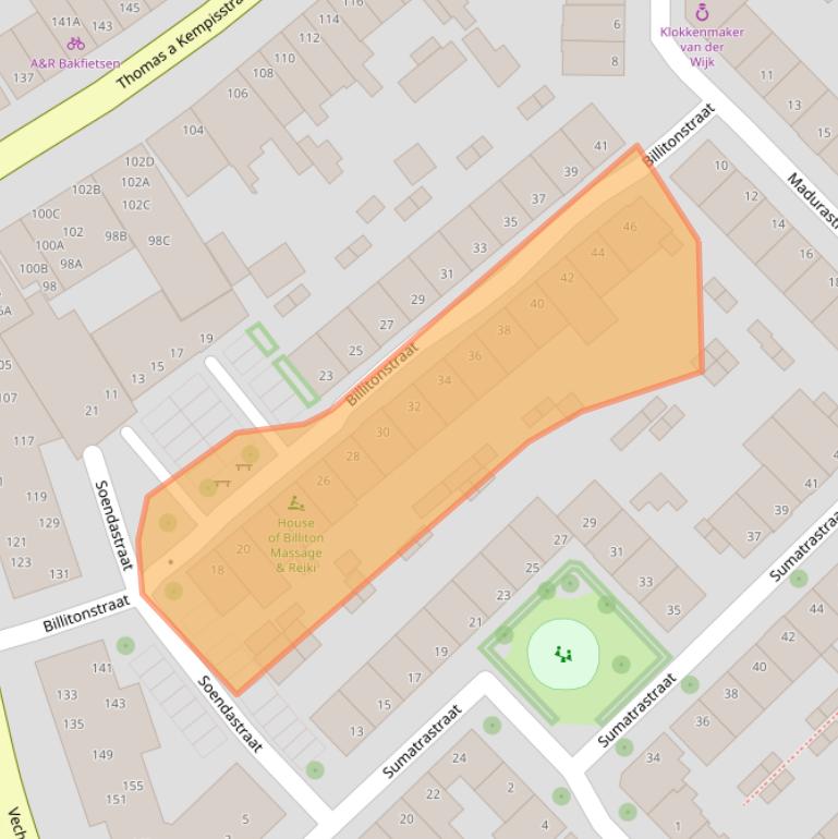 Kaart van postcodegebied 8022RD.