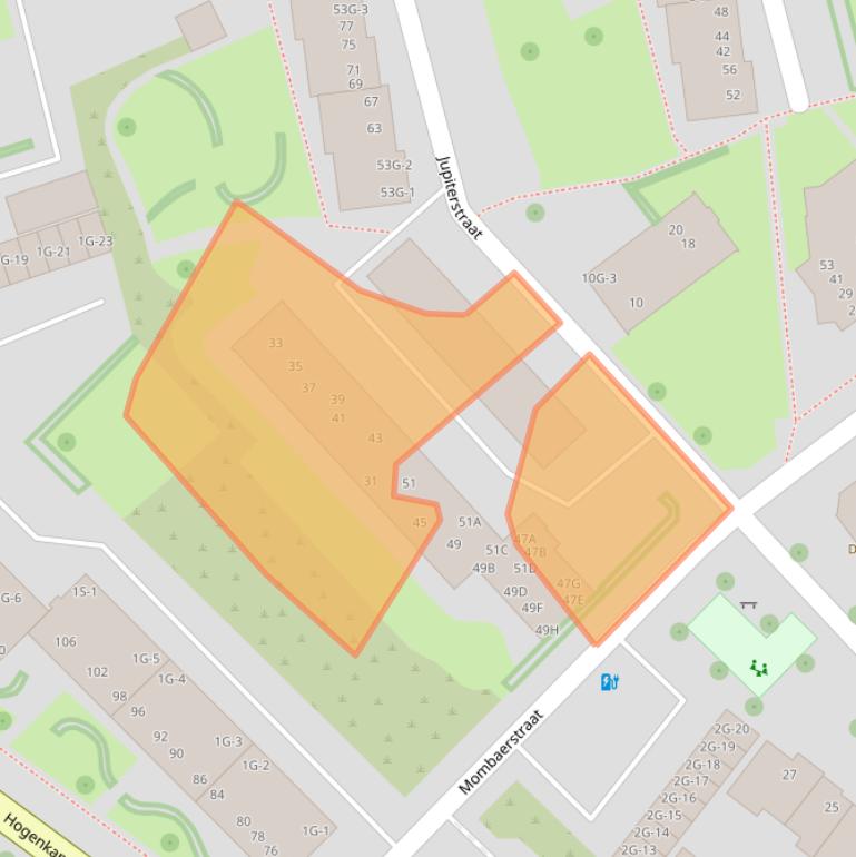 Kaart van postcodegebied 8022RG.