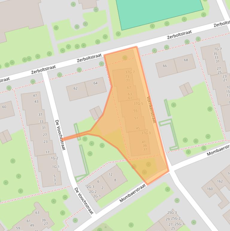 Kaart van postcodegebied 8022RS.