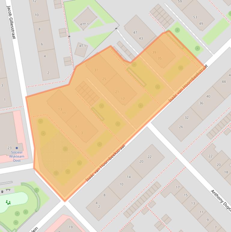 Kaart van postcodegebied 8022SE.