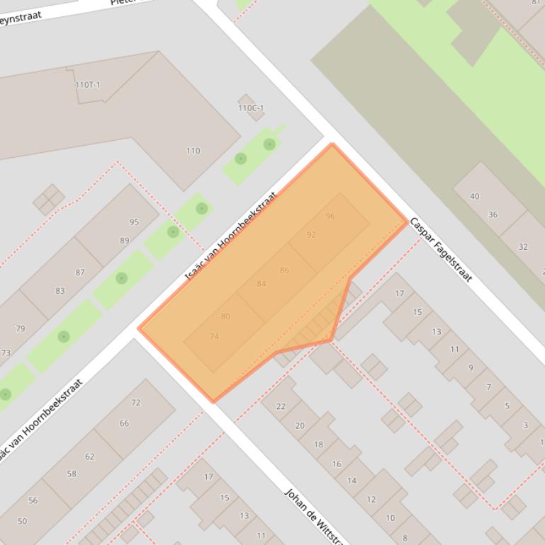 Kaart van postcodegebied 8022SM.