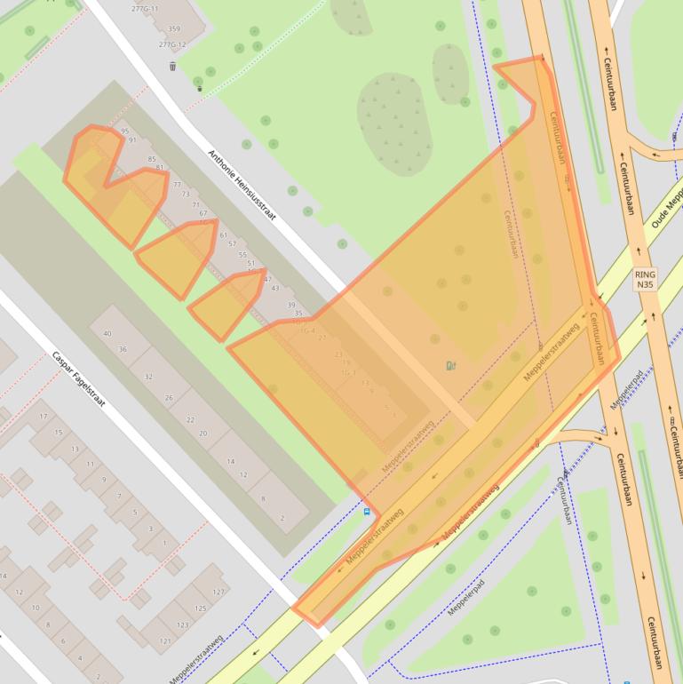 Kaart van postcodegebied 8022SR.