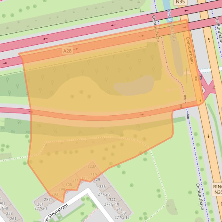 Kaart van postcodegebied 8022TK.