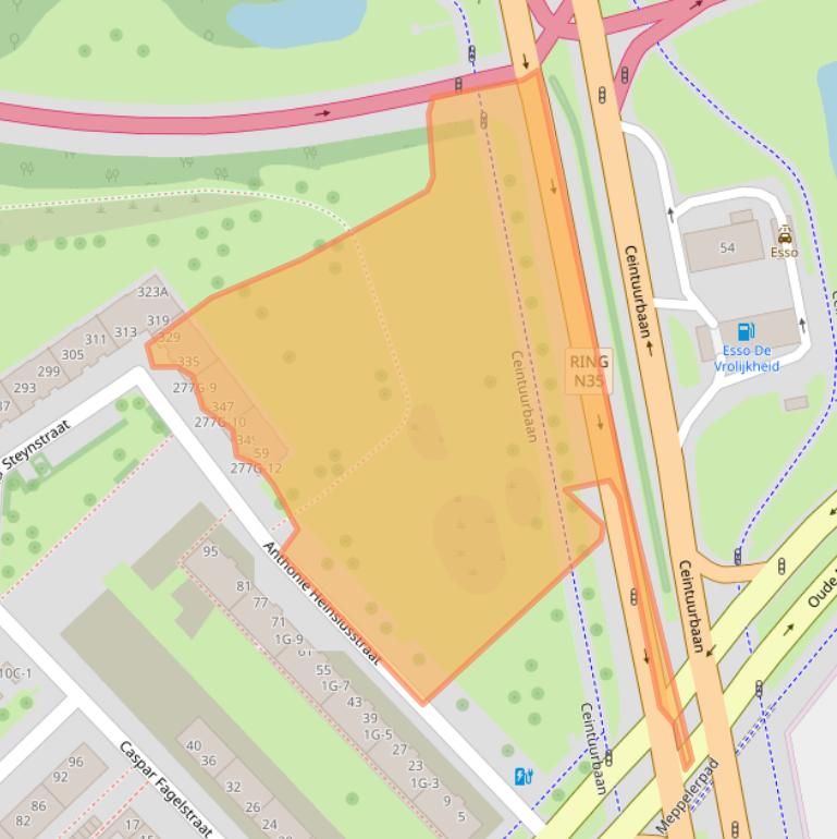 Kaart van postcodegebied 8022TL.