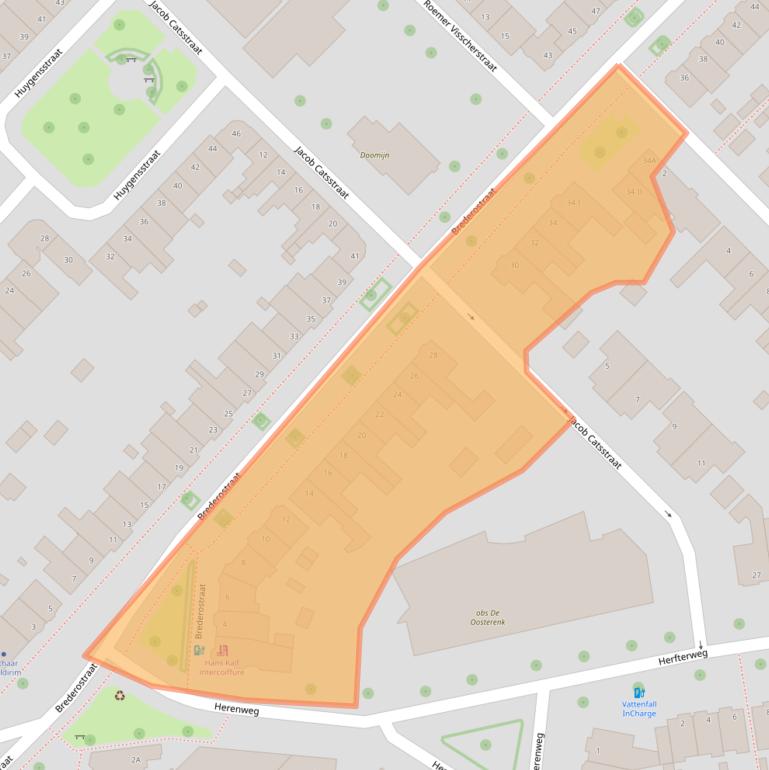 Kaart van postcodegebied 8023AT.