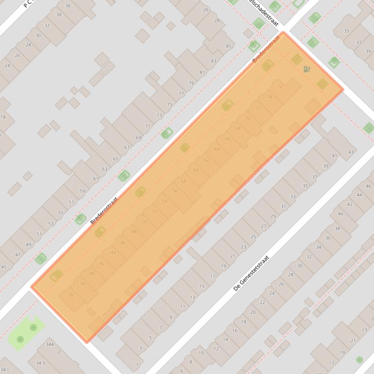 Kaart van postcodegebied 8023AV.