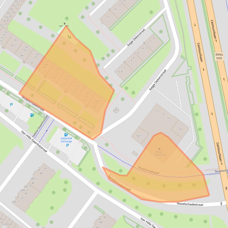 Kaart van postcodegebied 8023BL.