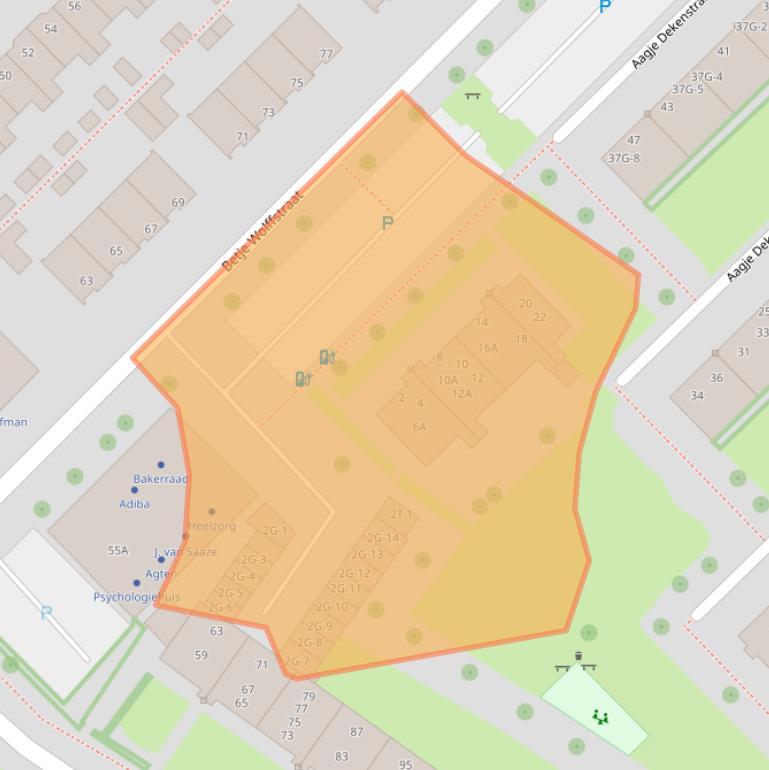 Kaart van postcodegebied 8023BW.