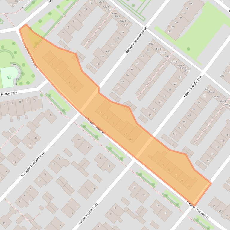Kaart van postcodegebied 8023CG.
