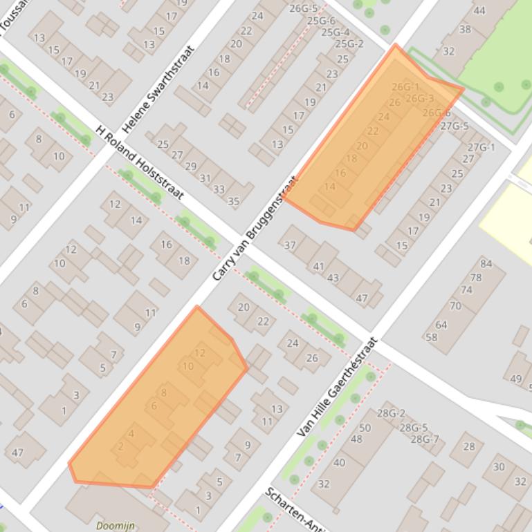 Kaart van postcodegebied 8023CL.