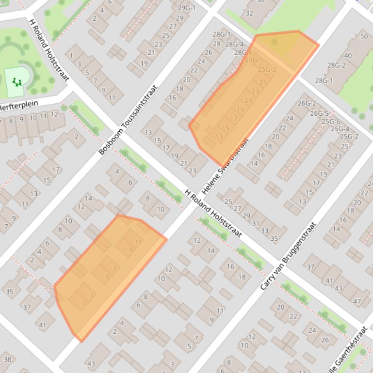 Kaart van postcodegebied 8023CN.