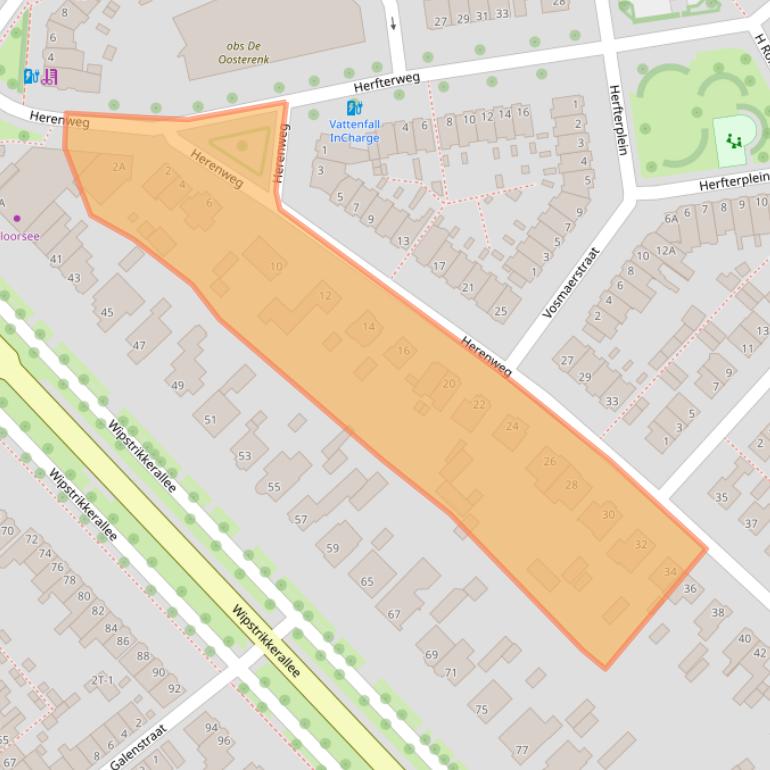 Kaart van postcodegebied 8023DA.