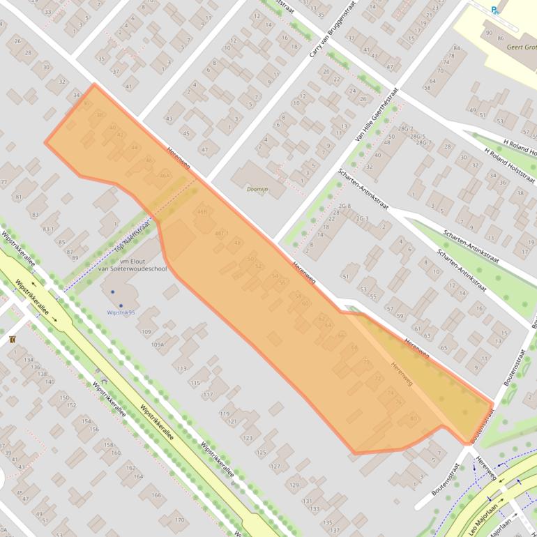 Kaart van postcodegebied 8023DB.