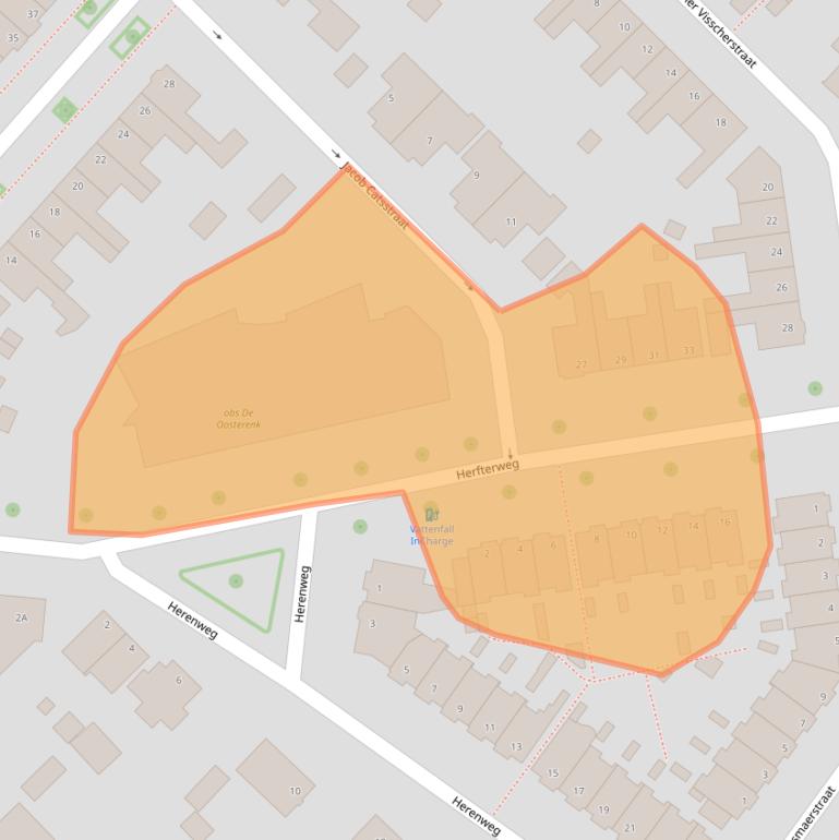 Kaart van postcodegebied 8023DJ.