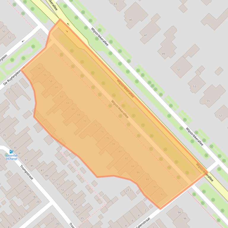 Kaart van postcodegebied 8023DL.