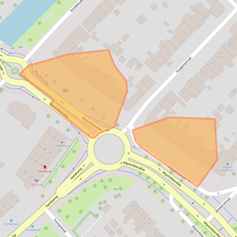 Kaart van postcodegebied 8023DR.