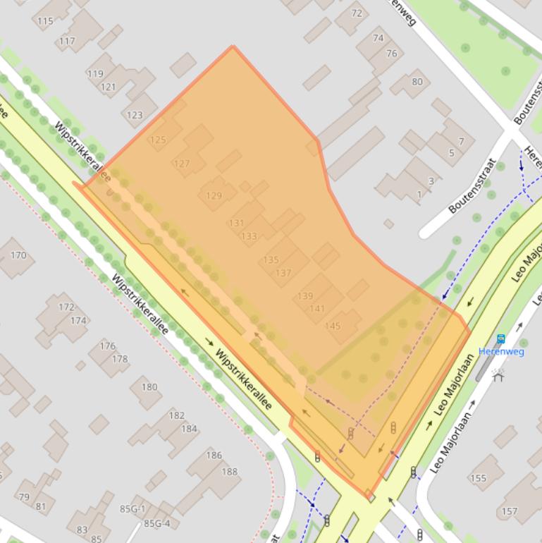 Kaart van postcodegebied 8023DZ.