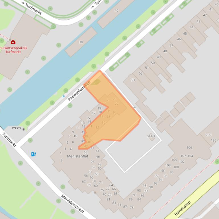 Kaart van postcodegebied 8023SC.