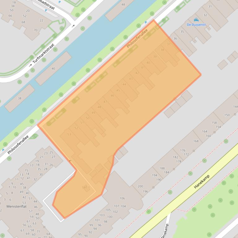 Kaart van postcodegebied 8023TC.