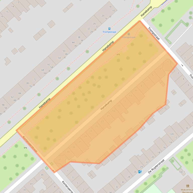 Kaart van postcodegebied 8023TD.