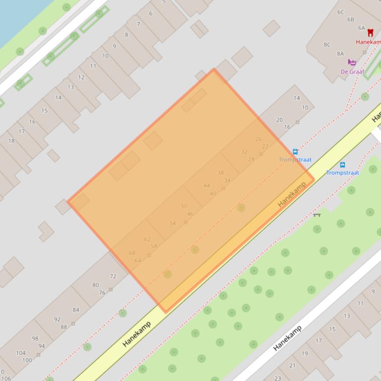 Kaart van postcodegebied 8023TJ.