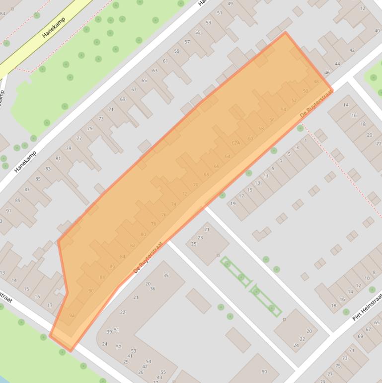 Kaart van postcodegebied 8023TV.