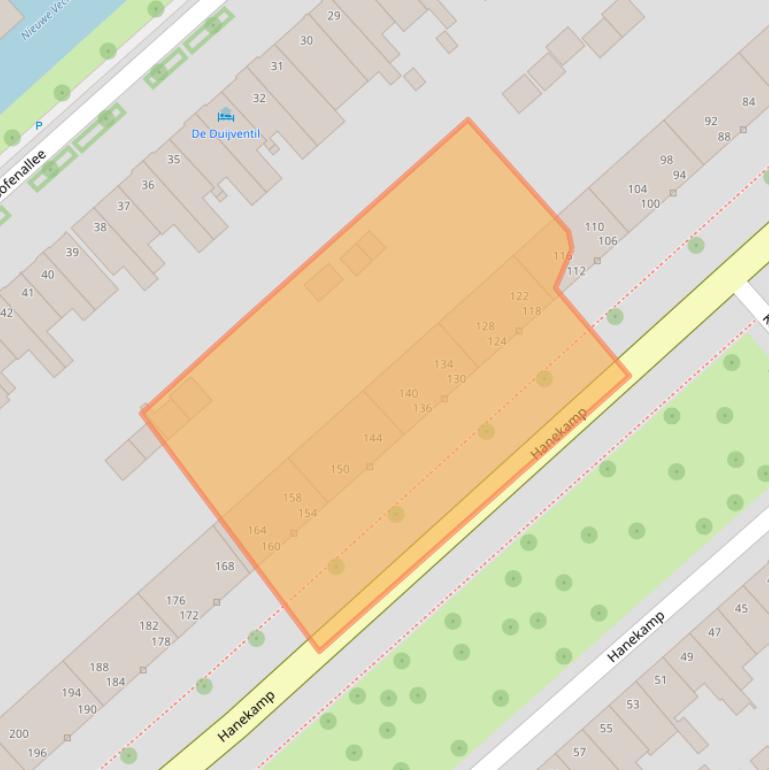 Kaart van postcodegebied 8023TZ.