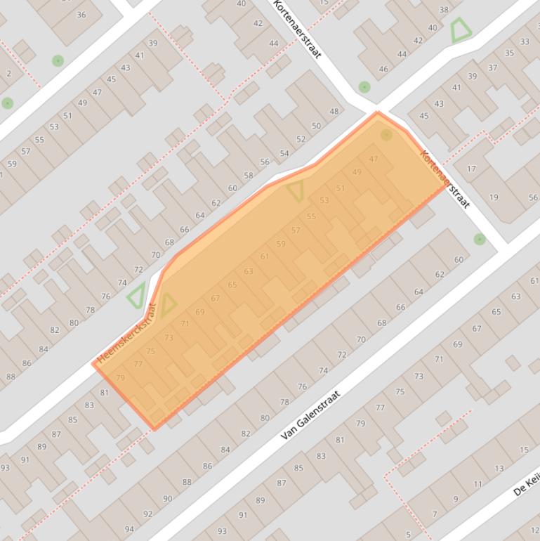 Kaart van postcodegebied 8023VH.