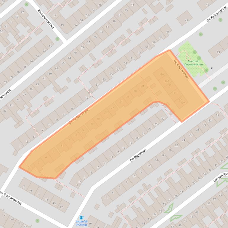 Kaart van postcodegebied 8023VX.
