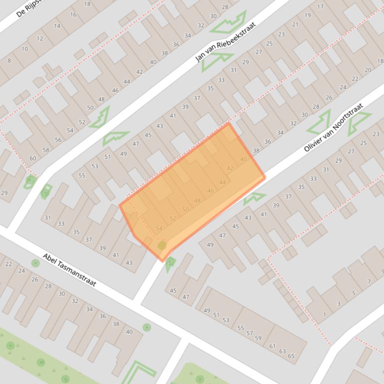 Kaart van postcodegebied 8023WL.