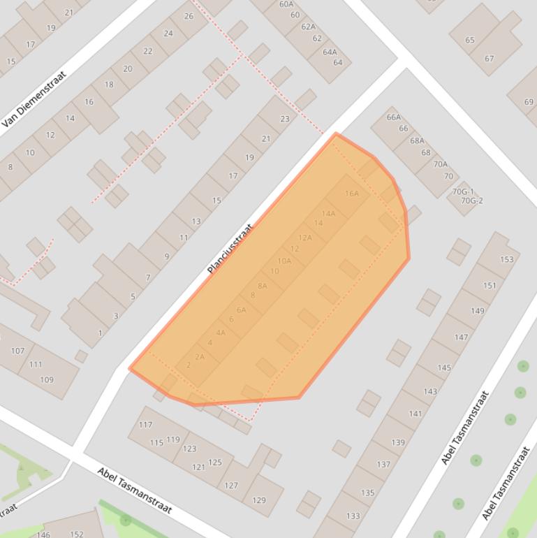 Kaart van postcodegebied 8023XB.