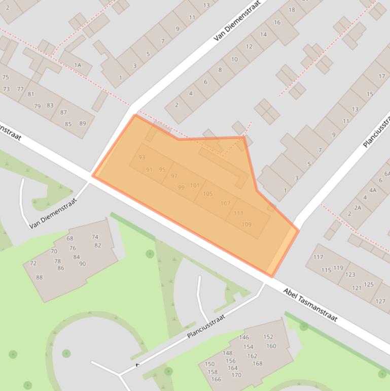 Kaart van postcodegebied 8023XE.