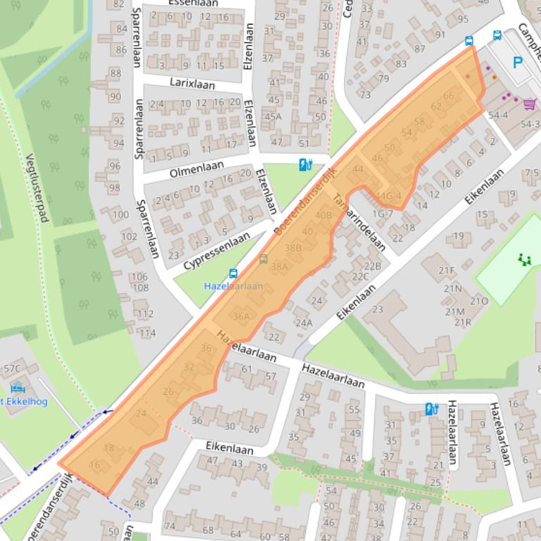 Kaart van postcodegebied 8024AJ.
