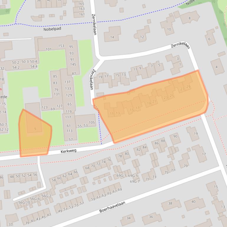 Kaart van postcodegebied 8024AM.