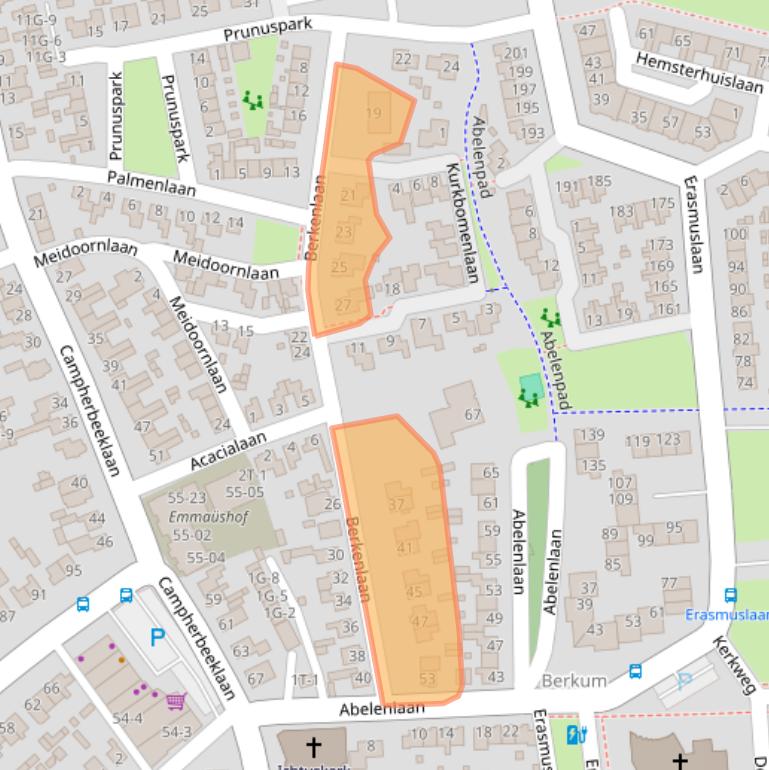 Kaart van postcodegebied 8024AR.