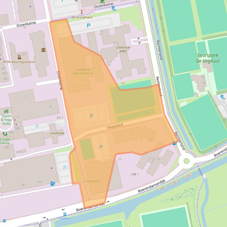 Kaart van postcodegebied 8024AZ.