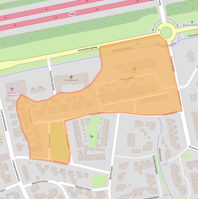 Kaart van postcodegebied 8024BA.