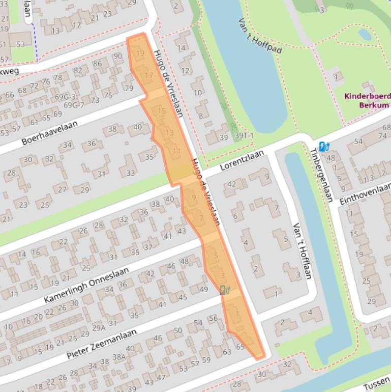 Kaart van postcodegebied 8024BL.