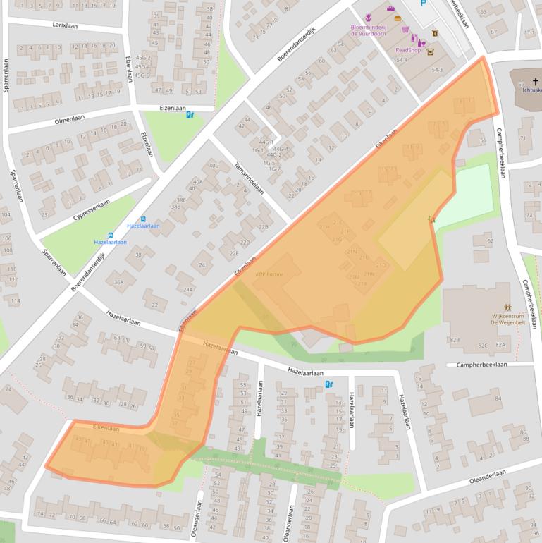 Kaart van postcodegebied 8024CA.