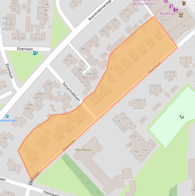 Kaart van postcodegebied 8024CB.