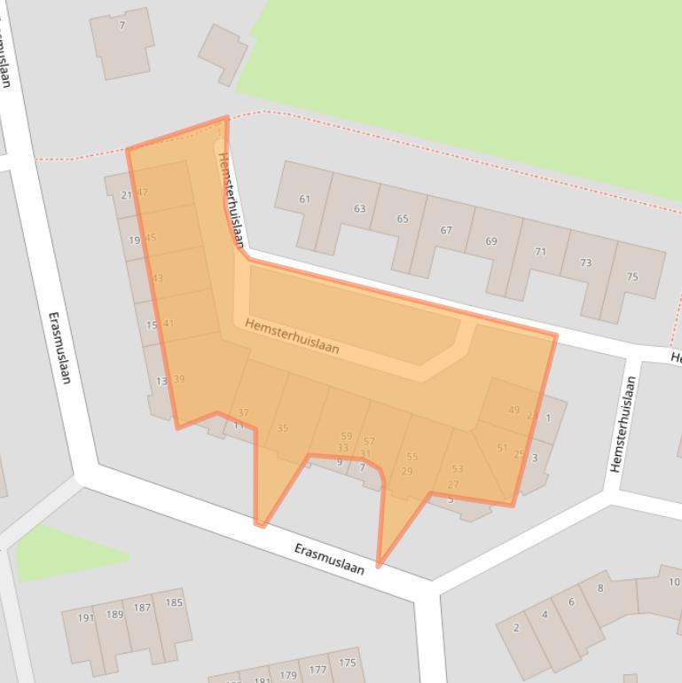 Kaart van postcodegebied 8024DW.