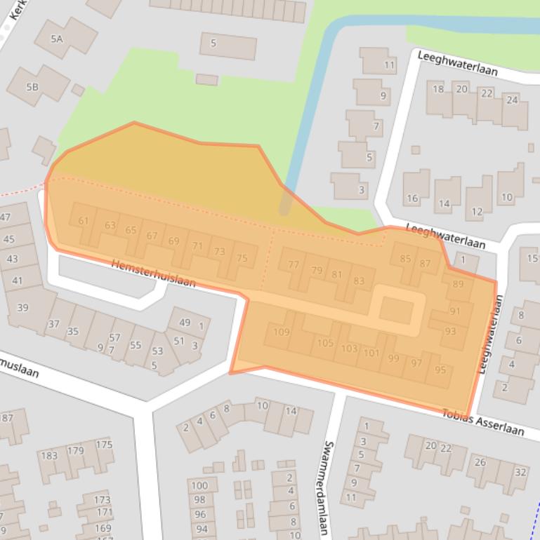 Kaart van postcodegebied 8024DX.