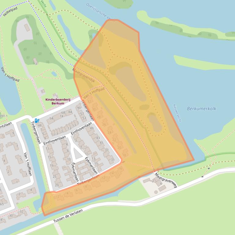 Kaart van postcodegebied 8024ED.