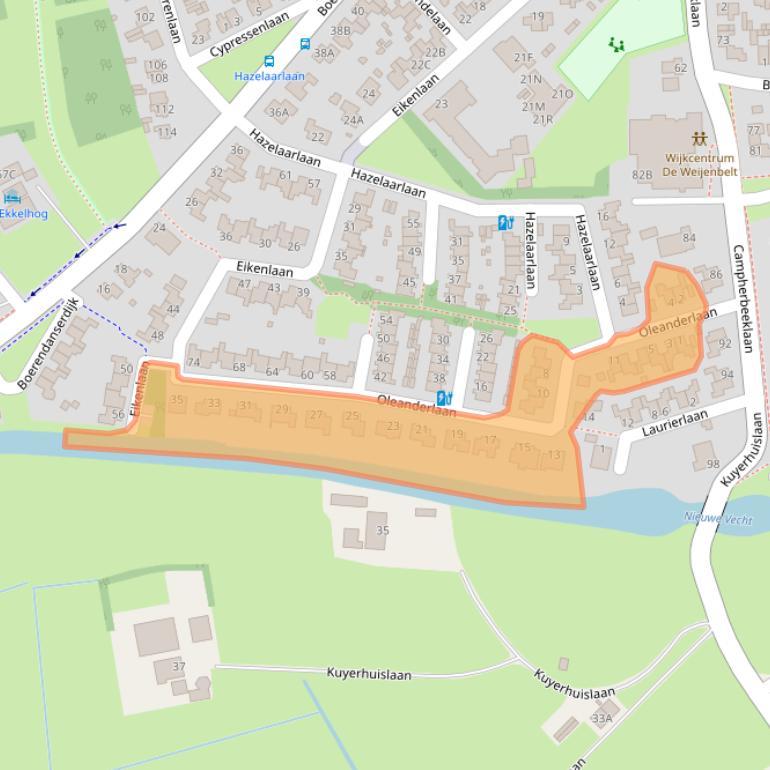 Kaart van postcodegebied 8024XC.