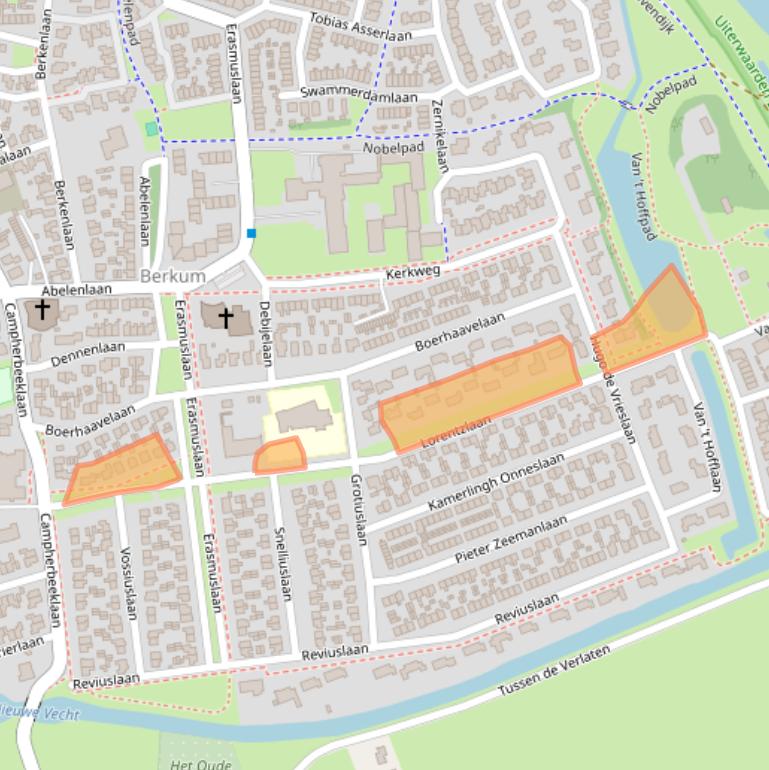 Kaart van postcodegebied 8024XJ.