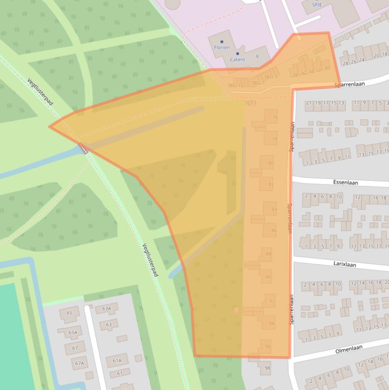 Kaart van postcodegebied 8024XT.