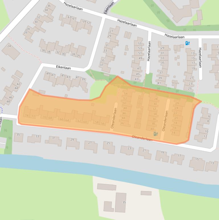 Kaart van postcodegebied 8024XZ.