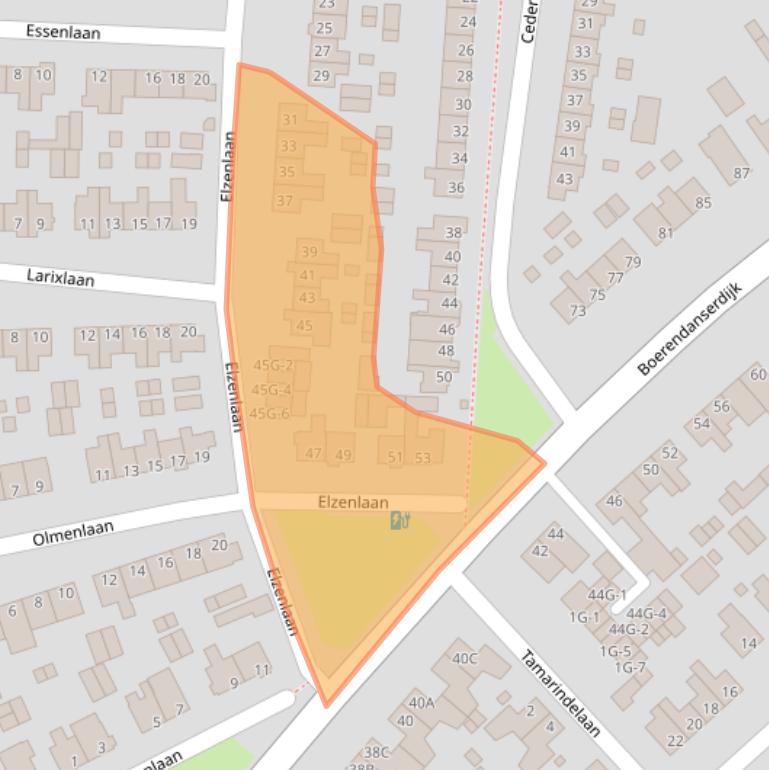 Kaart van postcodegebied 8024ZG.