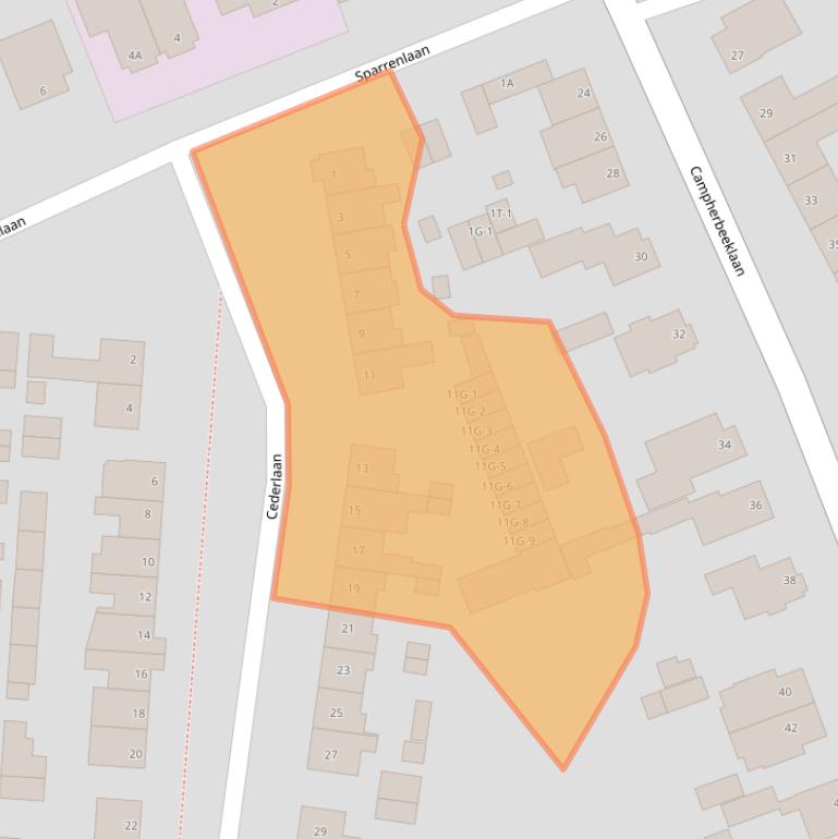 Kaart van postcodegebied 8024ZH.